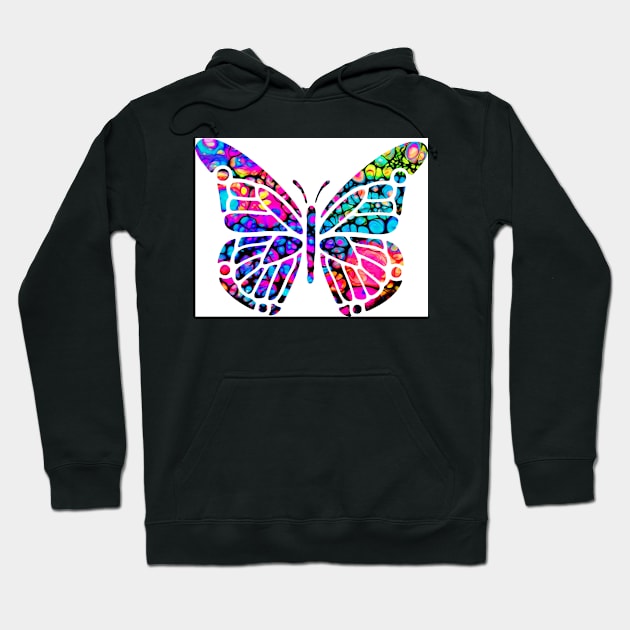 “Stained Glass Butterfly” Hoodie by Colette22